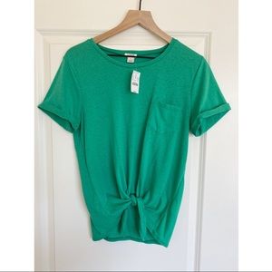 NWT J. Crew Tie Front T-Shirt